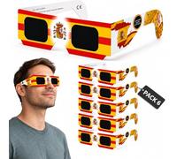 GEVECORI Pack of 12 Solar Eclipse Glasses, ISO 12312-2 and CE Certified, Solar Eclipse Glasses for Viewing the Total Eclipse on August 12, 2026 in Spain, Safe Eye Protection