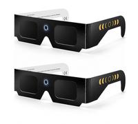 GEVECORI Solar Eclipse Glasses, ISO 12312-2 and CE Certified, Solar Eclipse Glasses for Viewing the Total Eclipse on August 12, 2026 in Spain, Safe Eye Protection (2-pack black)