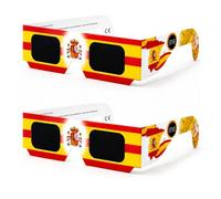 GEVECORI Solar Eclipse Glasses, ISO 12312-2 and CE Certified, Solar Eclipse Glasses for Viewing the Total Eclipse on August 12, 2026 in Spain, Safe Eye Protection (2-pack yellow)