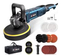 GEVEELIFE Polishing Polisher, 6"/7" 1600W, Car Rotary Polishing Polisher, Buffer, 7 Variable Speed, 1000-3500 Rpm, Removable Car Handle, Boat Sanding, Polishing