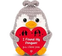 GevGuxLuo I Found My Penguin Wedding Anniversary Birthday Gifts for Her Him Women Men, Handmade Christmas Valentine I Love You Gifts for Couple Cute Decor