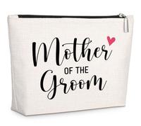 GevGuxLuo Makeup Bag for Women Birthday, White, Mother of the Groom