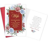 Gevinna Heartfelt Birthday Card for Wife, Romantic Love Birthday Greeting from Husband, Happy Birthday to My Amazing Wife