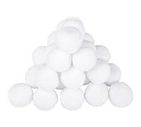 Geviro 24 Pieces Soft White Elf Christmas Fake Snowballs for Xmas Trees Home Decoration Indoor Outdoor Snow Fights
