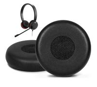 GEVO Ear Pads for Jabra Evolve 65/20/30/40, Not fit Evolve2 (65/40) | Replacement Earpads for Evolve (65UC/65MS) (20SE/20UC/20MS) (30US/30II) (40UC/40MS) On-ear Headphones (Black)