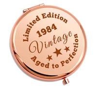 Gevody 41st Anniversary Compact Pocket Mirror Gifts for Mom Wife Sister Friend Mum 41 Year Old Birthday Gift 41st Birthday Gifts for Women 1984 Gifts Folding Makeup Mirror Turning 41 Gifts for Her