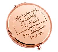 Gevody Daughter Gifts Compact Pocket Makeup Mirror Graduation Birthday Gifts for Daughter from Dad Mom Girls Wedding Presents Mother to My Girl Presents Christmas Valentine Folding Makeup Mirror