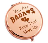 Gevody Funny Saying Quote Compact Makeup Mirror for Women Teen Girls Sister Funny Joke Gift for Friends Sister Daughter Mom Novelty Halloween Christmas Birthday Folding Makeup Mirror