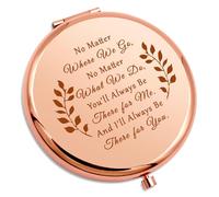 Gevody Girlfriend Compact Makeup Mirror for Girlfriend Fiancee Wife Couple Gift from Boyfriend Christmas Birthday Gifts Friendship Present for Friend Wife Wedding Valentine's Folding Makeup Mirror