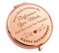 Gevody Leaving Gifts for Colleagues Compact Makeup Mirror Retirement Gift for Women Thank You Goodbye Gifts for Colleagues Friends Teacher for Coworker Boss Personal Pocket Makeup Mirror