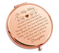 Gevody Mom Thank You Gifts Mom Gifts from Daughter Compact Mirror Mom Appreciation Gifts from Daughter Mother Birthday Gift Mother in Law Gifts Stepmom Gifts Christmas Folding Makeup Mirror