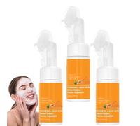 Gevona Pure Glow Cleanser, Turmeric Facial Cleanser, 100ml Foaming Cleanser With Brush, Skin Brightening Face Wash, Makeup Remover Cleansing, For Men, Women, Daily Use (3 pcs)