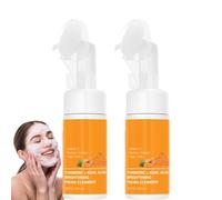 Gevona Pure Glow Cleanser, Turmeric Facial Cleanser, 100ml Foaming Cleanser With Brush, Skin Brightening Face Wash, Makeup Remover Cleansing, For Men, Women, Daily Use (2 pcs)