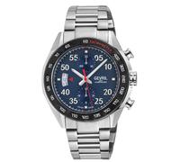 Gevril Men's Ascari Chronograph, Swiss Automatic Chronograph, Black Dial, 316L Stainless Steel, & Sapphire Crystal in Silver Gevril Silver One Size
