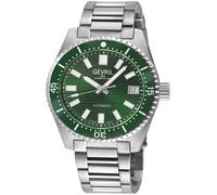 Gevril Men's Atlantic Avenue Swiss Automatic SA100 Green Ceramic Bezel Watch in Silver Gevril Silver One Size