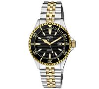 Gevril Men's Chambers Automatic, Sellita SW200 Black dial, T-toned SS IPYG Bracelet Watch in Gold Gevril Gold One Size
