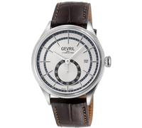 Gevril Men's Empire Italian Handmade Brown Leather Swiss Automatic ETA 2895 Watch Gevril Brown One Size