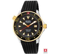 Gevril Men's Hudson Yards, Swiss Automatic Diver, Black Dial, Unidirectional Rotating bezel Bezel, Rubber, Sapphire Crystal, & 30 ATM Water Resistant Gevril Black One Size