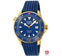 Gevril Men's Hudson Yards, Swiss Automatic Diver, Blue Dial, Unidirectional Rotating bezel Bezel, Rubber, Sapphire Crystal, & 30 ATM Water Resistant Gevril Blue One Size