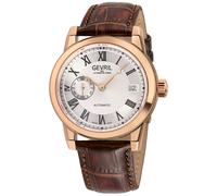 Gevril Men's Madison 316L Stainless Steel IPRG Case, Silver/Black Dial in Brown Gevril Brown One Size