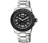 Gevril Men's Seacloud 316L Swiss Automatic SA100 Black Bezel/Dial SS Watch in Silver Gevril Silver One Size