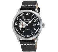 Gevril Men's Vaughn Swiss Made Automatic SA110 Black Leather Watch Gevril Black One Size