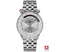 Gevril Men's Wallabout Silver Dial Stainless Steel Watch Gevril Silver One Size