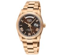Gevril Men's West Village, Swiss Automatic Watch, Brown Dial, 316L Stainless Steel, & Sapphire Crystal in Rose Gold Gevril Rose Gold One Size