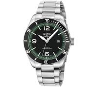 Gevril Men's Yorkville, Swiss Automatic Diver, Black w/ green outer ring Dial, Unidirectional Rotating bezel Bezel, 316L Stainless Steel, Sapphire Gevril Silver One Size