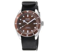 Gevril Men's Yorkville, Swiss Automatic Diver, Brown Dial, Unidirectional Rotating bezel Bezel, Nylon, Sapphire Crystal, & 20 ATM Water Resistant Gevril Black One Size