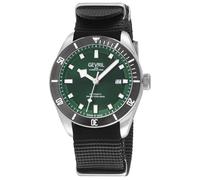 Gevril Men's Yorkville, Swiss Automatic Diver, Green Dial, Unidirectional Rotating bezel Bezel, Nylon, Sapphire Crystal, & 20 ATM Water Resistant Gevril Black One Size