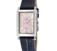 Gevril Women's Avenue of Americas Mini Diamond, Swiss Quartz Watch, Pink MOP Dial, Italian Leather, & Sapphire Crystal in Blue Gevril Blue One Size