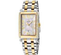 Gevril Women's Avenue of Americas Mini Diamond, Swiss Quartz Watch, White MOP Dial, Stainless Steel, & Sapphire Crystal in Gold Gevril Gold One Size