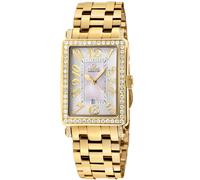 Gevril Women's Avenue of Americas Mini Diamond, Swiss Quartz Watch, White MOP Dial, Stainless Steel, & Sapphire Crystal in Gold Gevril Gold One Size
