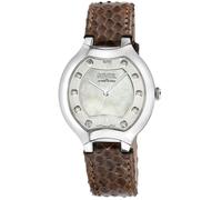 Gevril Women's Lugano Swiss Diamond, White MOP Dial, 316L Stainless Steel Case, Genuine Italian Handmade Leather Strap Swiss Quartz Watch Gevril White One Size