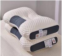 Gevvnss 2pcs Orthopedic Memory Foam Pillows, Cervical Neck Support Ergonomic Bed Pillow,Comfortable Neck Support for Side Back Stomach Sleepers, Relief Pain & Pressure Points