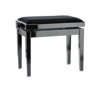 Gewa 130010 Deluxe Piano Bench with Cover, Highgloss Black