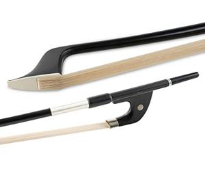 Gewa 404803 double bass bow, Carbon Student, 1/2, nickel silver, german model,black