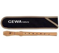 GEWA 700190 C-Sopran Blockflöte Natura barocke Griffweise mit Tasche,Wischer,Grifftabelle