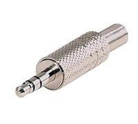 GEWA Alpha Audio Stecker Klinke 3,5 mm Stereoklinke, mit Knickschutzspirale, für Kabel bis 6 mm Durchmesser