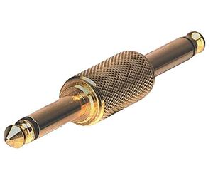 GEWA Alpha Audio Stecker Klinkenadapter 6,3 mm Monoklinke - 6,3 mm Monoklinke, gerade Version, vergoldete Kontakte