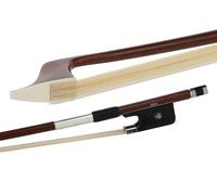 GEWA Bass Bow, Double Bass Bow Carbon Student in Wood Look, French Model, Dark Brown 4/4