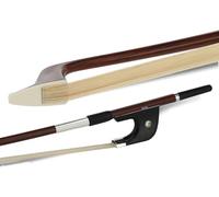 GEWA Bass Bow, Double Bass Bow Carbon Student in Wood Look, German Model, Dark Brown 4/4