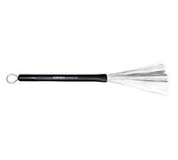 GEWA Brushes Jazz steel brushes rubber handle retractable with ring (pair)