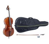GEWA Cello, cello set Series Allegro VC1-4/4 Ready to play, incl. bag, Massaranduba bow, Larsen Aurora strings