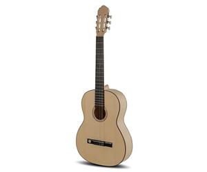 GEWA concert guitar, classical guitar Pro Natura Silver left-handed model/lefthand - 4/4 size - solid spruce top - maple back/sides - natural colour - satin - Hannabach strings - Made in Europe