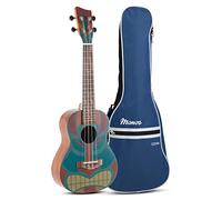 GEWA Concert Ukulele Manoa Tiki - Body Sapelli - Tiki Design 3 - multicoloured/Dark natural wood satin finish - incl. padded Gig Bag - K-CO-TC