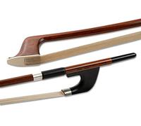 GEWA double bass bow, pernambuco wood, 3/4, octagonal stick, nickel silver with stamp, Atelier "Jaeger"