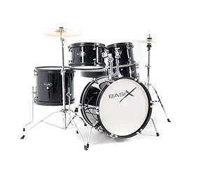 GEWA Drum set Basix Junior black, Complete drum set for children