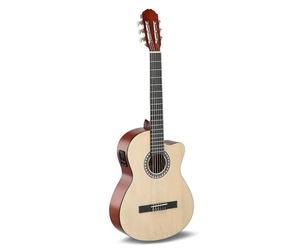 GEWA E-Acoustic Classical Guitar Basic - Classic Electro - 4/4 - Body Limewood - Pickup 4-Band EQ with Tuner - Cutaway - Natural Colour